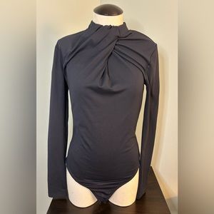 Zara navy blue Long Sleeve Bodysuit